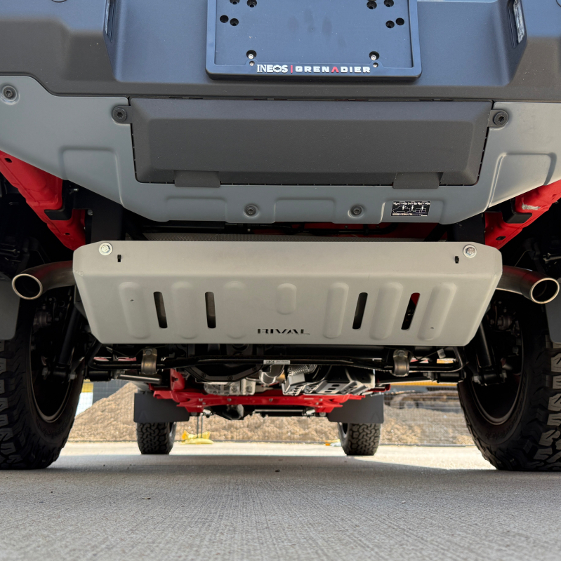 Ineos Quartermaster Skid Plate - Rival 4x4 - Aluminum Exhaust - Aluminum - `24-`26